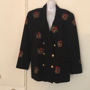 Vintage Designer Blazer with Emblems